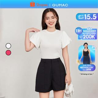 Áo thun kiểu nữ thiết kế tay phồng thời trang GUMAC LATD1203