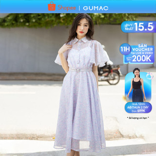 Đầm A midi tay xòe GUMAC DD08077