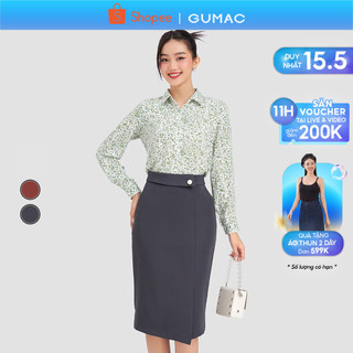 Chân váy bút chì công sở vạt đắp GUMAC VD03001