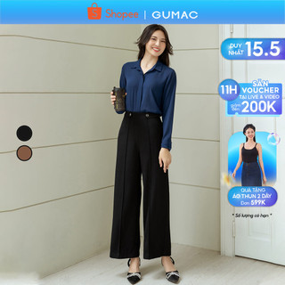 Quần tây nữ công sở dáng suông chiết ly GUMAC QD03058 - QD08021