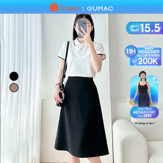 Chân váy basic nữ công sở dáng xòe thanh lịch thời trang GUMAC BVE00013 - LVE0403