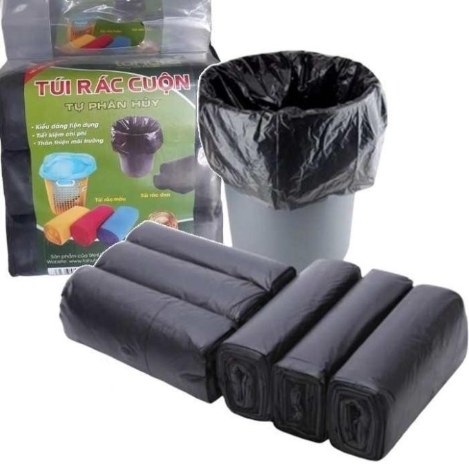 Set 3 Cuộn Túi Đựng Rác Tự Phân Hủy Sinh Học, Kích Thước 55 x 65 cm . -VH9696