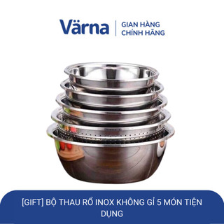  Bộ thau rổ Inox không gỉ 5 món tiện dụng