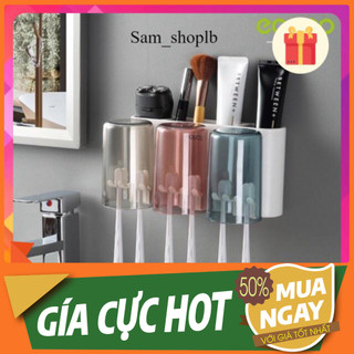 Kệ treo bàn chải đánh răng kèm 2 ,3 cốc trong Ecoco E1924