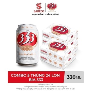 Combo 5 Thùng Bia 333 330ml
