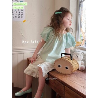 S4222 - bộ sofia candy áo xanh mint + quần trắng bg size 1-10y