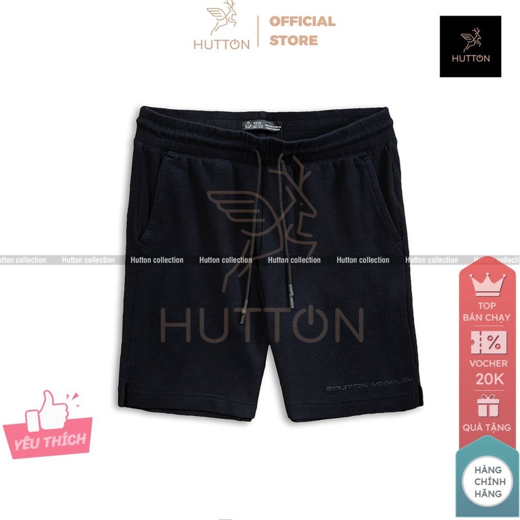 Quần Short PIQUE Than Đen, COTTON Co Dãn