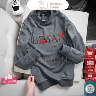 Áo Thun Nam Dài Tay BILUXURY, hoạ tiết Hoa Hồng BIMAN