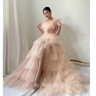 Đầm cưới đầm công chúa dự tiệc tầng maxi tiểu thư
