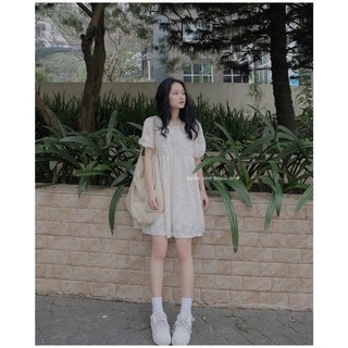 Đầm Babydoll voan tơ thêu nổi