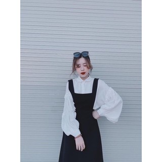 Set Yếm áo sơ mi kèm váy