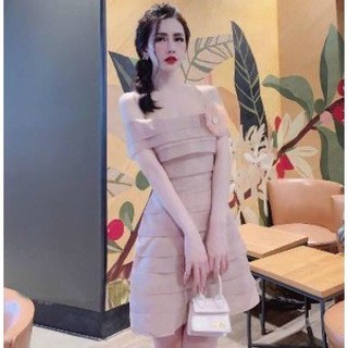 Đầm Tiểu Thư Trễ Vai Voan Tơ Organza