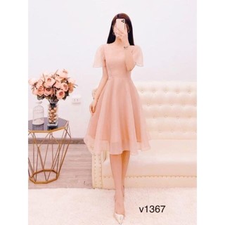 Đầm Voan Tơ Công Chúa Nơ Lưng
