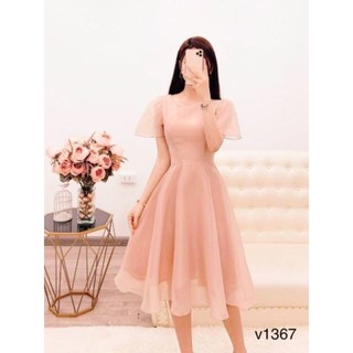 Đầm Voan Tơ Công Chúa Nơ Lưng