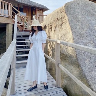 Váy đầm tiểu thư maxi minta- Hình thật trải sàn