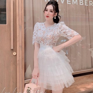 Đầm Ren Tầng Lót nu cao cấp