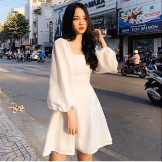 Đầm Mina Cổ Vuông