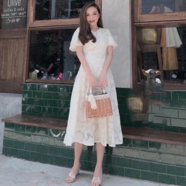 Đầm Tiểu Thư Thêu Cánh Tiên