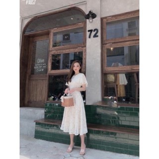 Đầm Tiểu Thư Thêu Cánh Tiên