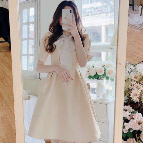 Đầm tiểu thư nơ xinh xắn