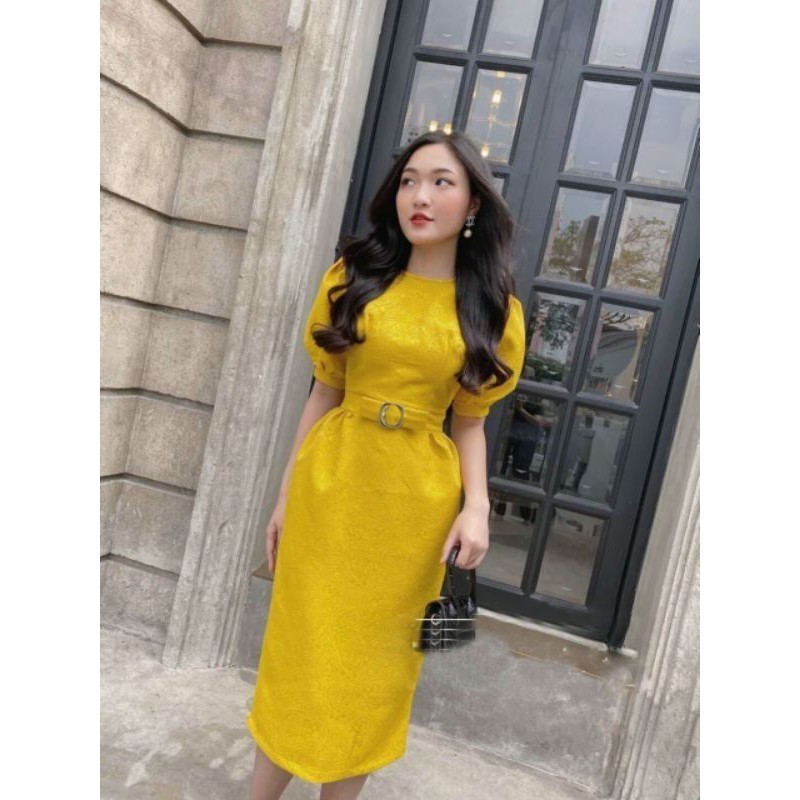 Đầm Gấm Nổi Body
