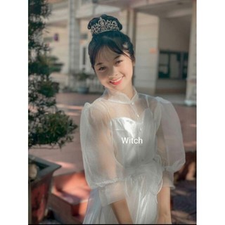 Đầm dự tiệc tay phồng nơ lưng