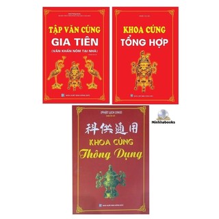Sách - Combo Khoa cúng thông dụng + Khoa cúng tổng hợp + Tập văn cúng gia tiên