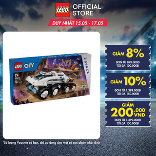 LEGO CITY 60432 Đồ chơi lắp ráp Xe thám hiểm vũ trụ có cần trục (758 chi tiết)