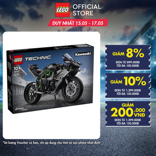 LEGO TECHNIC 42170 Đồ chơi lắp ráp Xe mô tô thể thao Kawasaki Ninja H2®R (643 chi tiết)