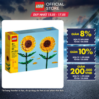 LEGO FLOWER 40524 Đồ Chơi Lắp Ráp Hoa Hướng Dương (191 Chi Tiết)