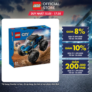 LEGO CITY 60402 Đồ chơi lắp ráp Chiến xe Monster xanh dương (148 chi tiết)
