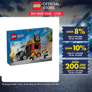 LEGO CITY 60404 Đồ chơi lắp ráp Xe tải Burger lưu động (194 chi tiết)