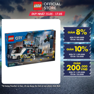 LEGO CITY 60418 Đồ chơi lắp ráp Xe tải cảnh sát vận chuyển tội phạm (674 chi tiết)