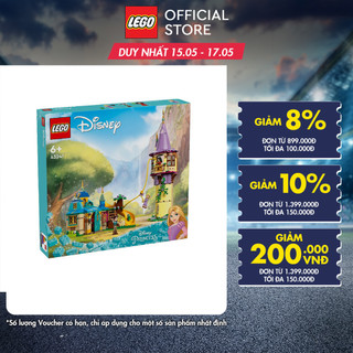 LEGO DISNEY PRINCESS 43241 Đồ chơi lắp ráp Tòa tháp Rapunzel và quán rượu trong rừng (623 chi tiết)