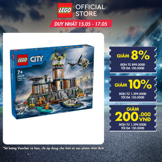 LEGO CITY 60419 Đồ chơi lắp ráp Nhà tù cảnh sát trên đảo (980 chi tiết)