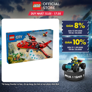 LEGO CITY 60413 Đồ chơi lắp ráp Máy bay cứu hỏa (478 chi tiết)