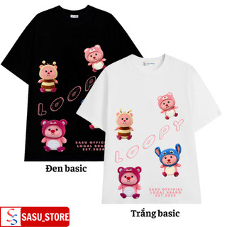 Áo thun unisex in hình Loopy Hải Ly  chất liệu cotton co giãn 2 chiều thoáng mát HT