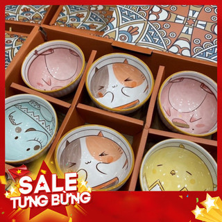 Bộ 6 bát chén cơm tặng kèm 6 đôi đũa