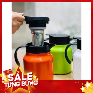Ấm pha trà giữ nhiệt inox dung tích 1000ML có lưới lọc
