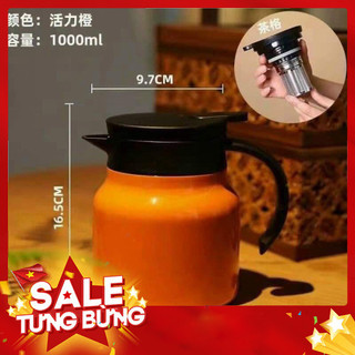 Ấm pha trà giữ nhiệt inox dung tích 1000ML có lưới lọc