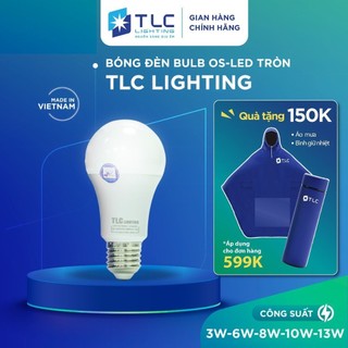  Bóng Đèn LED Bulb 3W 6W 8W 10W 13W tròn ETB01 LED Đơn Sắc Siêu Sáng Tiết Kiệm Điện Đui E27 TLC LIGHTING