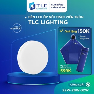  Đèn LED Ốp Trần Tràn Viền Tròn ETO01T 22W 28W 32W Tuổi Thọ Cao Tiết Kiệm Điện Năng TLC LIGHTING