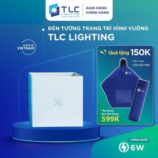  Đèn tường trang trí 6W hình vuông cao cấp vỏ đen vỏ trắng TLC LIGHTING