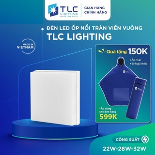  Đèn LED Ốp Trần Tràn Viền Vuông ETO01V 22W 28W 32W Tiết Kiệm Điện Bảo Hành 24 Tháng TLC LIGHTING