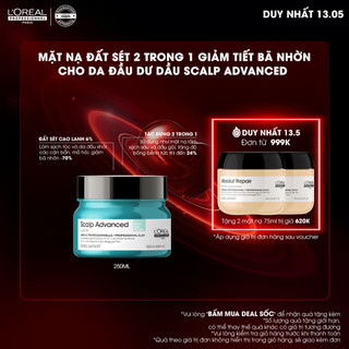 Dầu gội & Mặt nạ đất sét 2 trong 1 giảm tiết bết dầu da đầu Scalp Advanced 250ml - Dành cho da đầu dư dầu, tóc bết