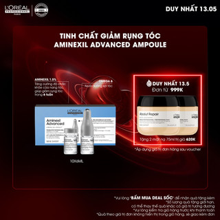 Tinh chất giảm rụng tóc L'Oréal Professionnel Aminexil Advanced Ampoule (10 lọ x 6ml) MỚI