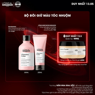 Combo Dầu gội 300ml & Dầu xả 200ml giữ màu tóc nhuộm & dưỡng tóc mềm mượt Vitamino Color