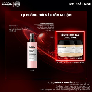 Xịt dưỡng tóc 10 trong 1 giúp bảo vệ màu nhuộm & chống nắng cho tóc Vitamino Color 190ml