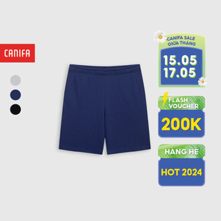 Quần soóc nam CANIFA chất liệu cotton pha, cạp chun, phom regular 8LB23A001