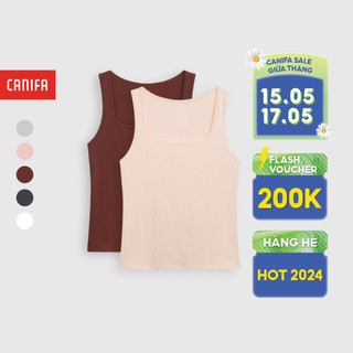 Pack 2 áo nữ CANIFA chất liệu cotton, khác màu 6LA23A002